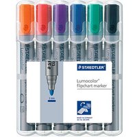 STAEDTLER Lumocolor Flipchart-Marker farbsortiert 2,0 mm, 6 St. von Staedtler