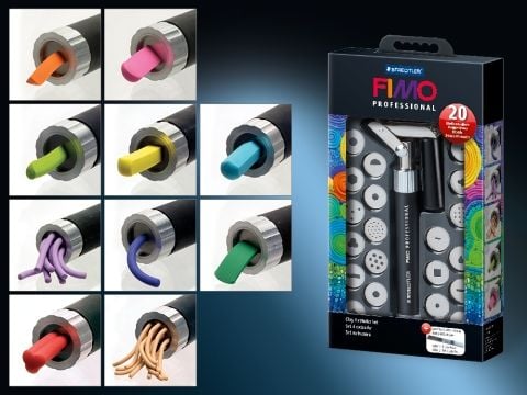 FIMO Extruder Set mit 20 Motivscheiben, 57 Gramm von Staedtler