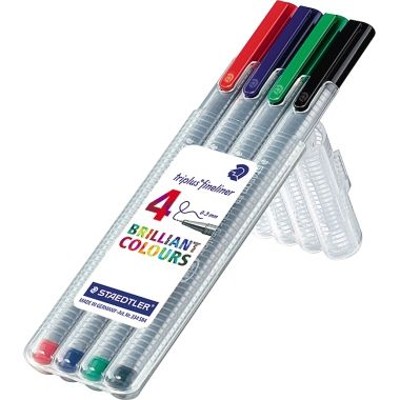 Fineliner triplus 334 SB4 0,3mm sortiert 4er-Pack Fineliner triplus 334 SB4 0,3mm sortiert 4er-Pack von Staedtler