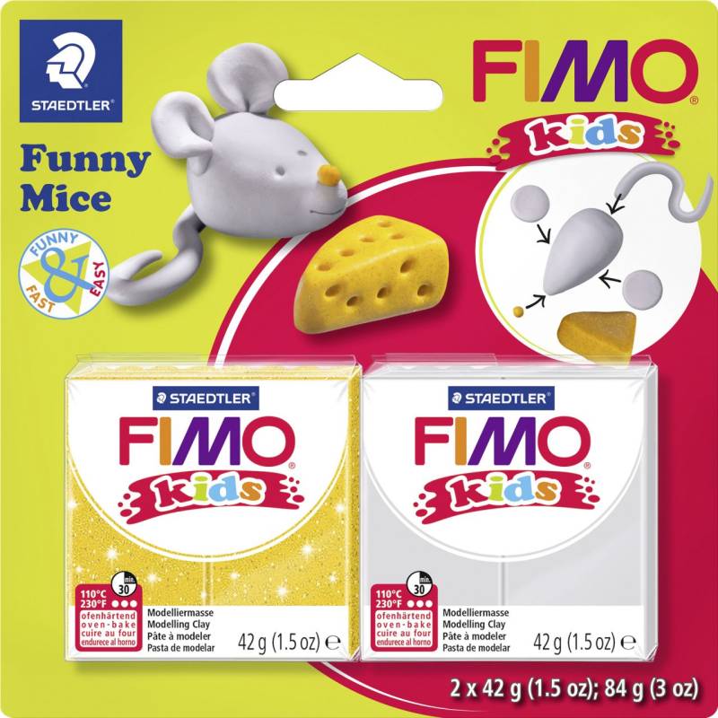 Glorex FIMO Funny Kids Mice 2 x 42 g von Staedtler