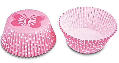 Haus Mini Schmetterling Papier Backblech, Pink, 50 Stück von Staedter