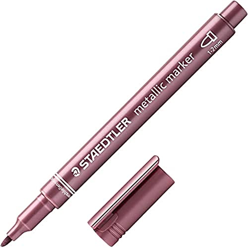 STAEDTLER 8323-232 Metallic Marker, 10 Stück im Kartonetui, rot von Staedtler