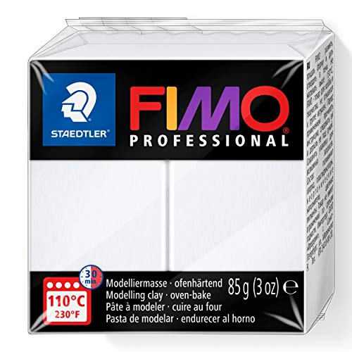 STAEDTLER EF8004-0 8004-0 - Fimo Professional Normalblock, 85 g, weiß von Staedtler