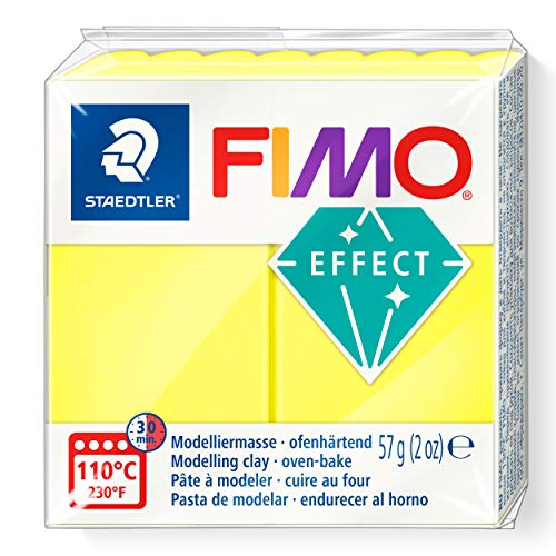 STAEDTLER FIMO effect, Neonfarben (neon gelb), Normalblock 57g, 8010-101 von STAEDTLER