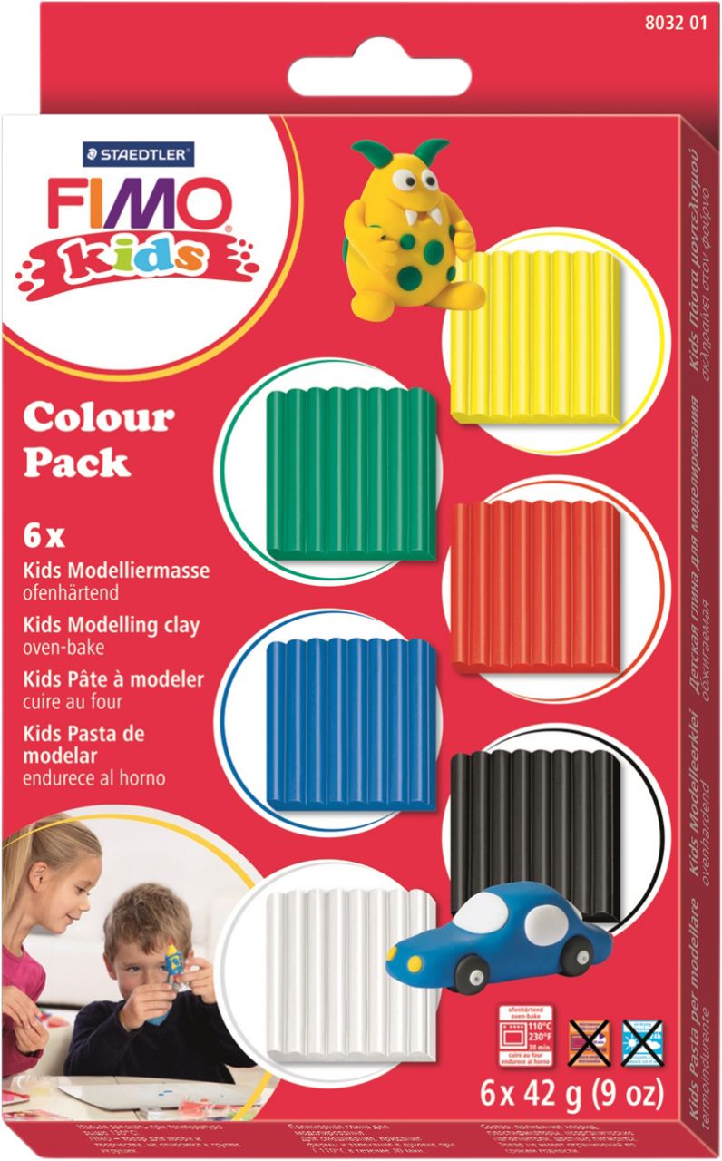 STAEDTLER FIMO kids Colour Pack basic 6 x 42 g von Staedtler