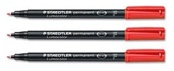 STAEDTLER Lumocolor 318-2 318 Kugelschreiber, permanent, fein, 0,6 mm, Rot, 10 Stück von Staedtler