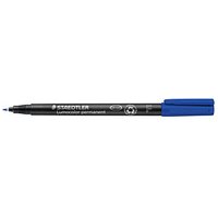 STAEDTLER Lumocolor Folienstift blau 0,6 mm permanent von Staedtler