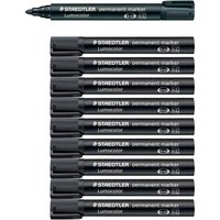 STAEDTLER Lumocolor Permanentmarker 2,0 mm schwarz - 10 Stück von Staedtler
