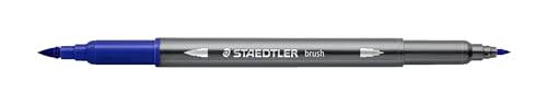 STAEDTLER aquarell Doppelfasermaler Design Journey, blau, feine Spitze und flexible Pinselspitze, wasservermalbar, 10 blaue Filzstifte, 3001-3 STAEDTLER aquarell Doppelfasermaler Design Journey, blau, feine Spitze und flexible Pinselspitze, wasservermalbar, 10 blaue Filzstifte, 3001-3 von STAEDTLER