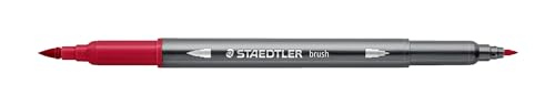 STAEDTLER aquarell Doppelfasermaler Design Journey, englisch rot, feine Spitze und flexible Pinselspitze, wasservermalbar, 10 englisch rote Filzstifte, 3001-241 STAEDTLER aquarell Doppelfasermaler Design Journey, englisch rot, feine Spitze und flexible Pinselspitze, wasservermalbar, 10 englisch rote Filzstifte, 3001-241 von Staedtler
