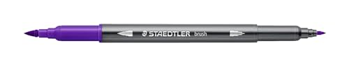 STAEDTLER aquarell Doppelfasermaler Design Journey, violett, feine Spitze und flexible Pinselspitze, wasservermalbar, 10 violette Filzstifte, 3001-6 STAEDTLER aquarell Doppelfasermaler Design Journey, violett, feine Spitze und flexible Pinselspitze, wasservermalbar, 10 violette Filzstifte, 3001-6 von Staedtler