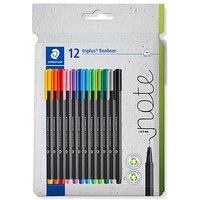 STAEDTLER triplus® Fineliner farbsortiert 0,3 mm, 12 St. von Staedtler