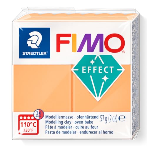 STAEDTLER FIMO effect, Neonfarben (neon orange), Normalblock 57g, 8010-401 von STAEDTLER