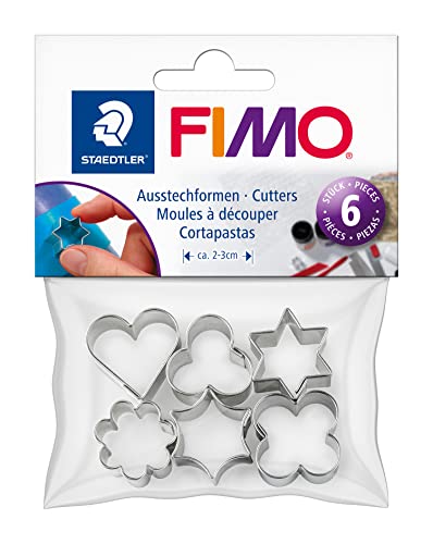 STAEDTLER FIMO Ausstechformen Metall 6St, 1 - Pack, Silber von STAEDTLER