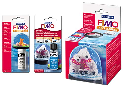 Staedtler FIMO Schneekugel (1, Schneekugel groß + Schnee + Wasserklar) von Staedtler