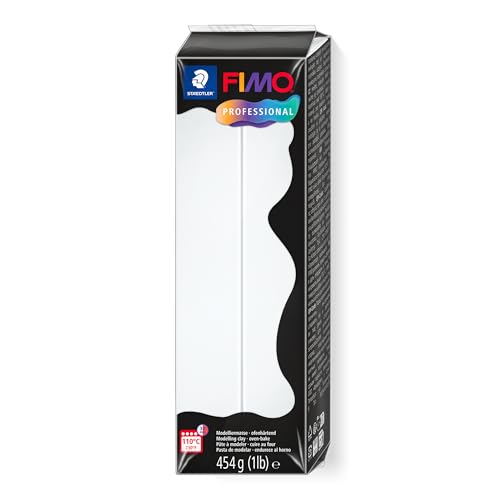 Staedtler FIMO professional ofenhärtende Modelliermasse (Großblock 454 g (1 lb)) Farbe: weiß von STAEDTLER