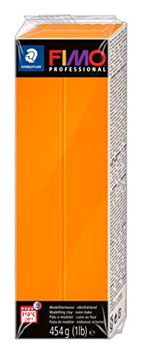 Staedtler FIMO professional ofenhärtende Modelliermasse (Großblock 454g (1 lb)) Farbe: orange von Staedtler