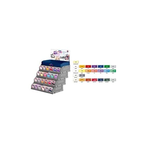 Staedtler – Fimo Effect – Verkaufsständer 288 Broten Modelliermasse 57 g in 24 Farben sortiert von STAEDTLER