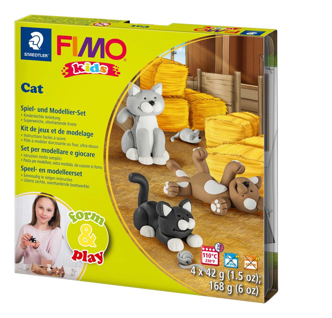 Staedtler Fimo Kids Spiel- und Modellier-Set Cat 4 x 42 g Staedtler Fimo Kids Spiel- und Modellier-Set Cat 4 x 42 g von Staedtler