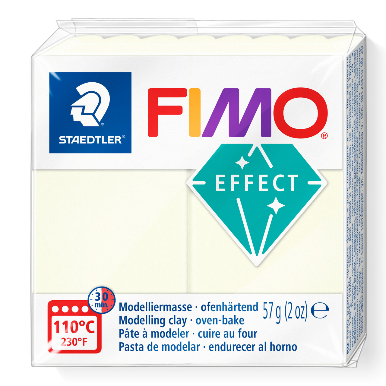 Staedtler Fimo Modelliermasse Effect weiß nachtleuchtend 57 g Staedtler Fimo Modelliermasse Effect weiß nachtleuchtend 57 g von Staedtler