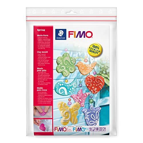 STAEDTLER Motiv-Form "Frühling" Fimo Accessoires, einfaches Entformen, Lebensmittel-kompatibel, Frost- und hitzebeständig, extrem lange Lebensdauer, mit detaillierter Anleitung, 8742 52 von STAEDTLER