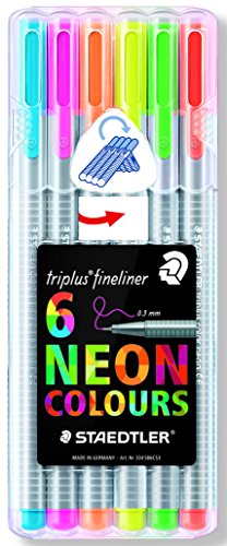 Staedtler triplus Fineliner 6/Paket Neon von Staedtler