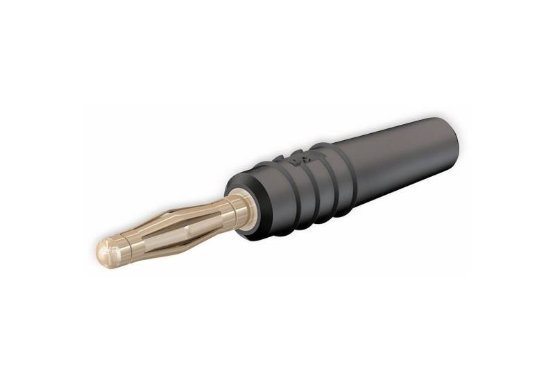 Stäubli Lautsprecherstecker STÄUBLI SLS205-L Lamellenstecker, 2 mm, vergoldet, schwarz von Stäubli