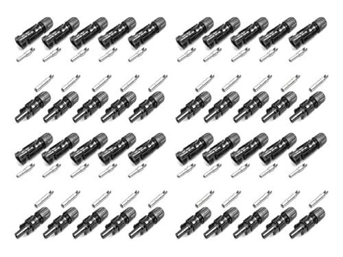 Stäubli MC4 Solar Steckverbinder vom Typ II, Serie PV-KST4/6II-UR und PV-KBT4/6II-UR für 4-6 mm2 Solarkabel mit einem Außendurchmesser von 7,00 bis 8,60 mm (20) von Stäubli