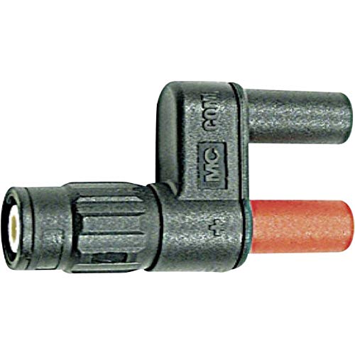 Staeubli XM-BB/4 Messadapter BNC-Stecker - Buchse 4mm beruehrungssicher Schwarz, Rot von Stäubli