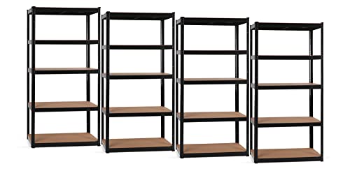 Stagecaptain 4X Set Heavyrack Lagerregal - 5 variabel montierbare Böden - Pulverbeschichtetes Metall - auch als Werkbank umbaubar - Tragkraft pro Boden: 175 kg - Tragkraft gesamt 875 kg - Schwarz Stagecaptain 4X Set Heavyrack Lagerregal - 5 variabel montierbare Böden - Pulverbeschichtetes Metall - auch als Werkbank umbaubar - Tragkraft pro Boden: 175 kg - Tragkraft gesamt 875 kg - Schwarz von Stagecaptain