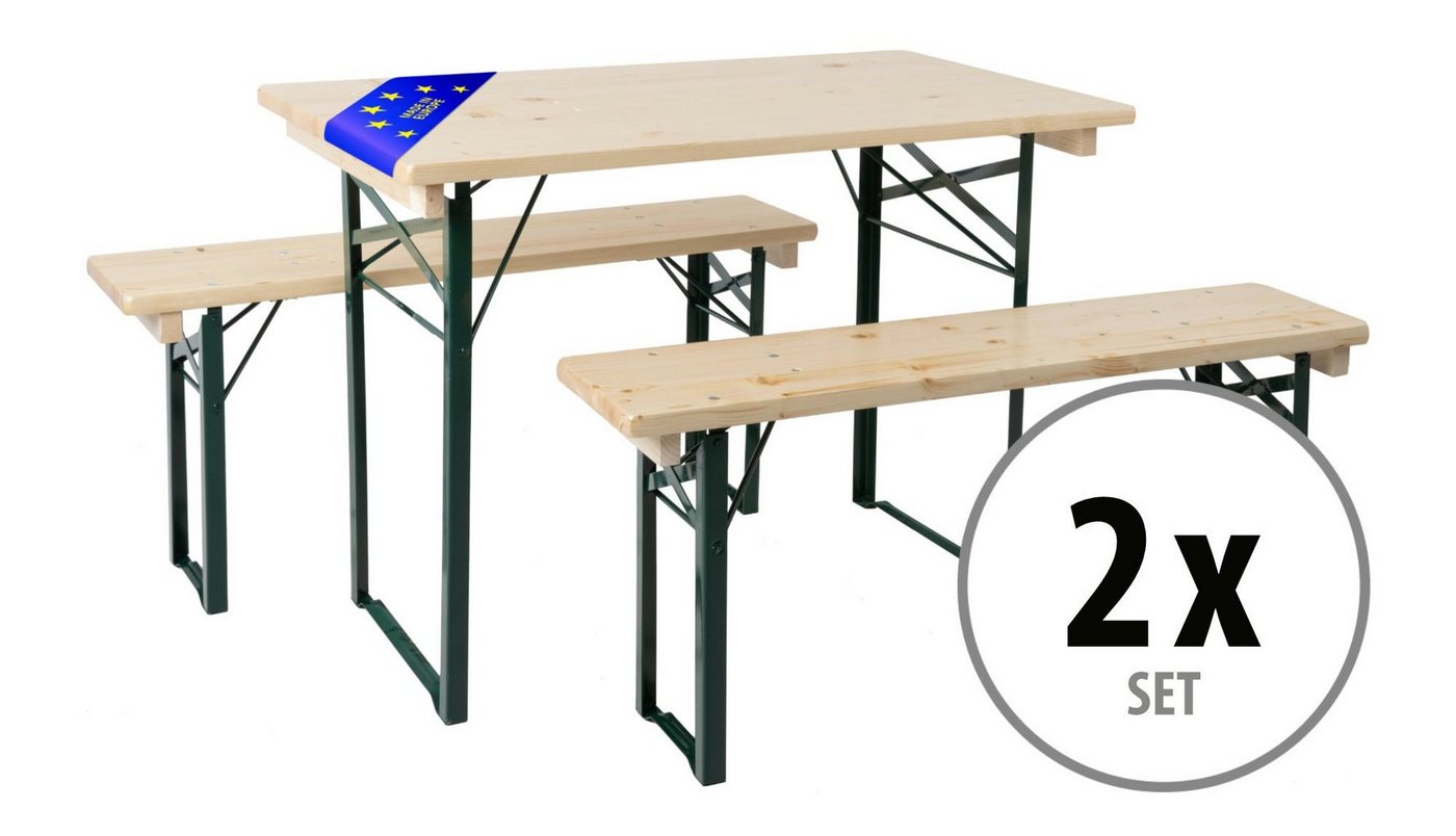 Stagecaptain Bierzeltgarnitur BBEU-110 Sitzgarnitur für Balkon 110 cm, (6-tlg) von Stagecaptain