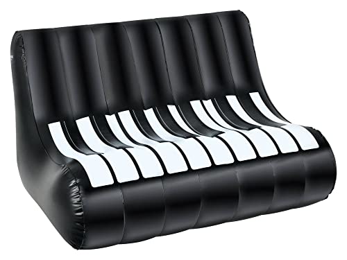 Stagecaptain IF-12088 Aufblasbares Sofa Piano-Design - Couch aus PVC - Für 2 Personen - Ideal für Festivals, Camping, Garten, Proberaum oder Wohnzimmer - Abmessungen: ca. 127 x 75 cm von Stagecaptain