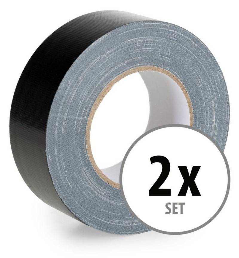 Stagecaptain Klebeband Gewebeband - Klebeband, Panzerband, Gaffa - 48mm breit - 50m lang (Spar-Set, 2-St., 2er) Leicht zu verarbeiten z.B. auf Holz, Textilien von Stagecaptain