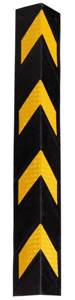 Stagecaptain Möbelbeschlag Kantenschutz - Eckenschutz aus Hartummi mit Reflektoren - Schwarz/gelb (1 St) von Stagecaptain