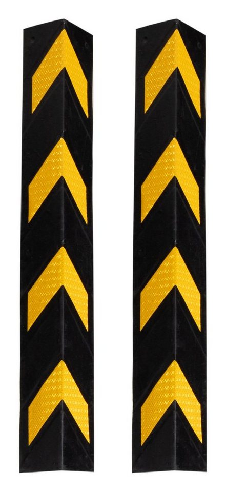 Stagecaptain Möbelbeschlag Kantenschutz - Eckenschutz aus Hartummi mit Reflektoren - Schwarz/gelb (2 St., 2 Stück im Spar-Set) von Stagecaptain