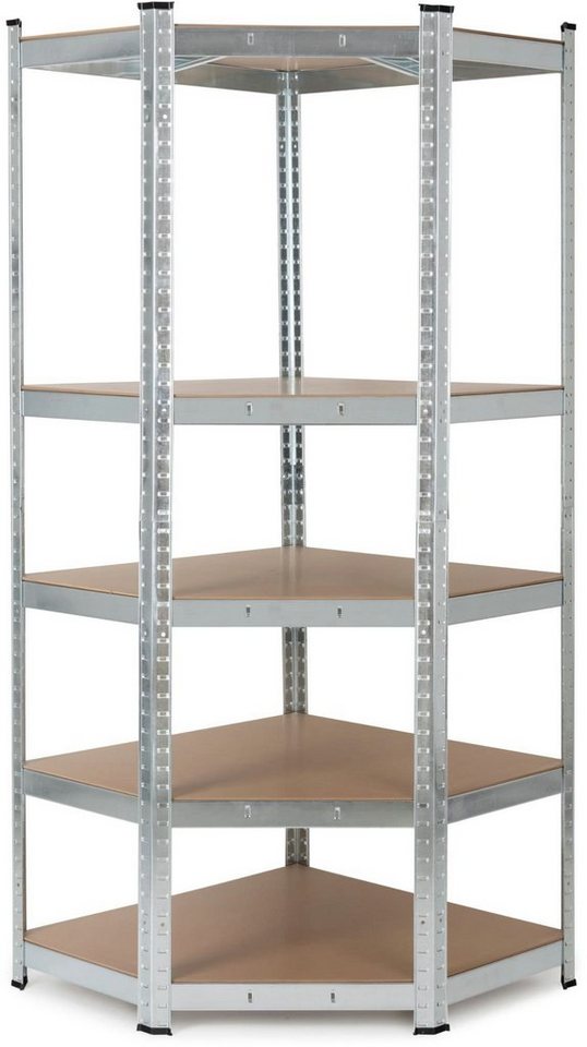 Stagecaptain Schwerlastregal Lager-Eckregal, max. 875 kg - Passend zu HR-175 Heavyrack-Regalen, Tragkraft pro Boden: 175 kg, gesamt 875 kg von Stagecaptain