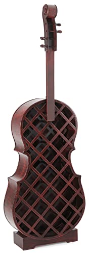 Stagecaptain Stradivino Grande Weinregal für 25 Flaschen - Weinständer aus Holz in Vintage-Optik - Handgemachtes Cello Flaschenregal - Flaschenständer in Höhe 182 cm - Retro Weinflaschenhalter von Stagecaptain