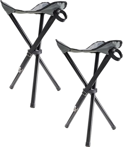 Stagecaptain TP-345 GY Dreibein-Klappstuhl 2X Set - Ultraleichte Sitzgelegenheit für unterwegs - Belastbar bis 90 kg - Ideal für Camping, Angler und Wanderer - Wetterfeste Materialien - Grau Stagecaptain TP-345 GY Dreibein-Klappstuhl 2X Set - Ultraleichte Sitzgelegenheit für unterwegs - Belastbar bis 90 kg - Ideal für Camping, Angler und Wanderer - Wetterfeste Materialien - Grau von Stagecaptain