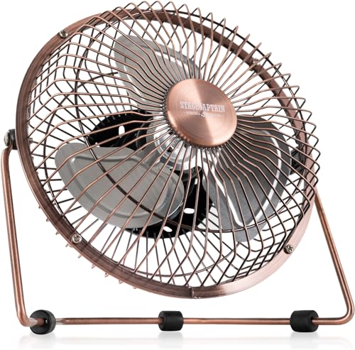 Stagecaptain TV-60U MkII 6" USB-Tischventilator 5x Set - Ideal für Schreibtische und Wohnräume - 6" großes Lüfterrad - Komplett aus stabilem Metall - Stufenlos neigbar - An USB-Buchse zu betreiben von Stagecaptain