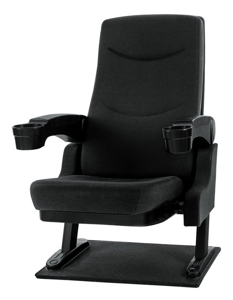 Stagecaptain TV-Sessel CS-600 Movieking Kinosessel (2x Armlehne mit Getränkehalter), Relaxsessel, klappbarer Sitz, Bodenplatte von Stagecaptain