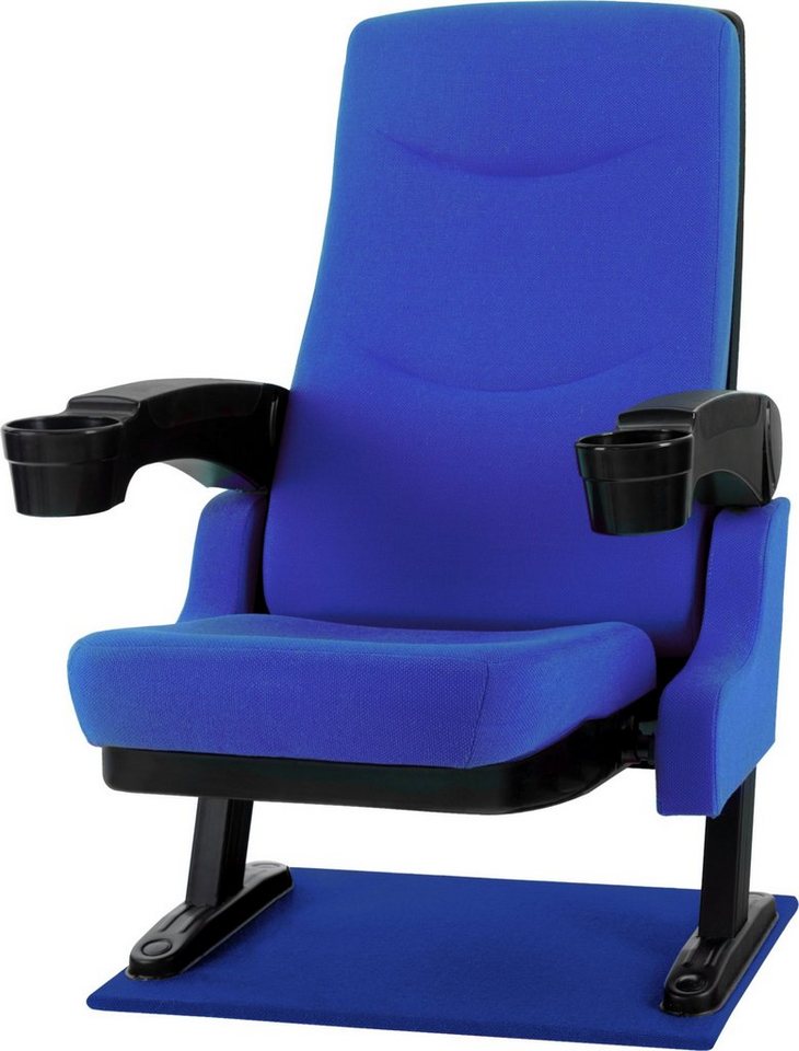 Stagecaptain TV-Sessel CS-600 Movieking Kinosessel (2x Armlehne mit Getränkehalter), Relaxsessel, klappbarer Sitz, Bodenplatte von Stagecaptain