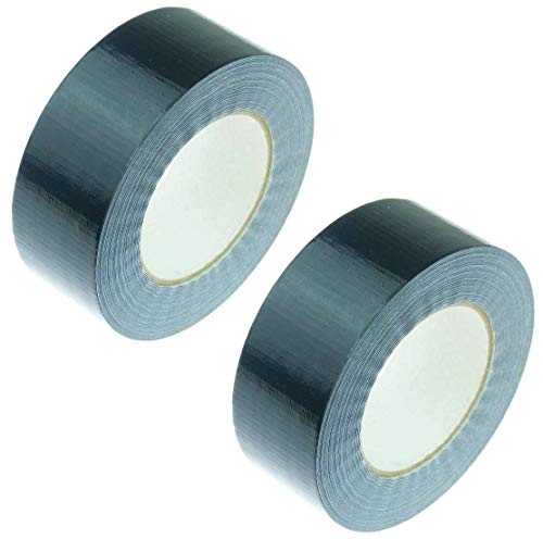 2 Rollen Gewebeband 50 m x 48 mm schwarz - Panzerband Steinband Gaffa Tape Reparaturband von Stagetape