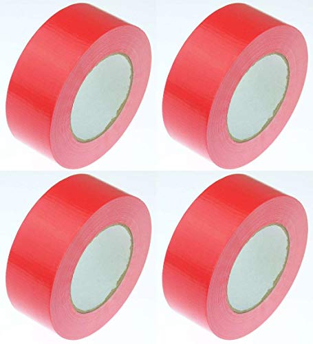 4 Rollen Gewebeband 50 m x 48 mm ROT - Panzerband Steinband Gaffa Tape Reparaturband 4 Rollen Gewebeband 50 m x 48 mm ROT - Panzerband Steinband Gaffa Tape Reparaturband von Stagetape