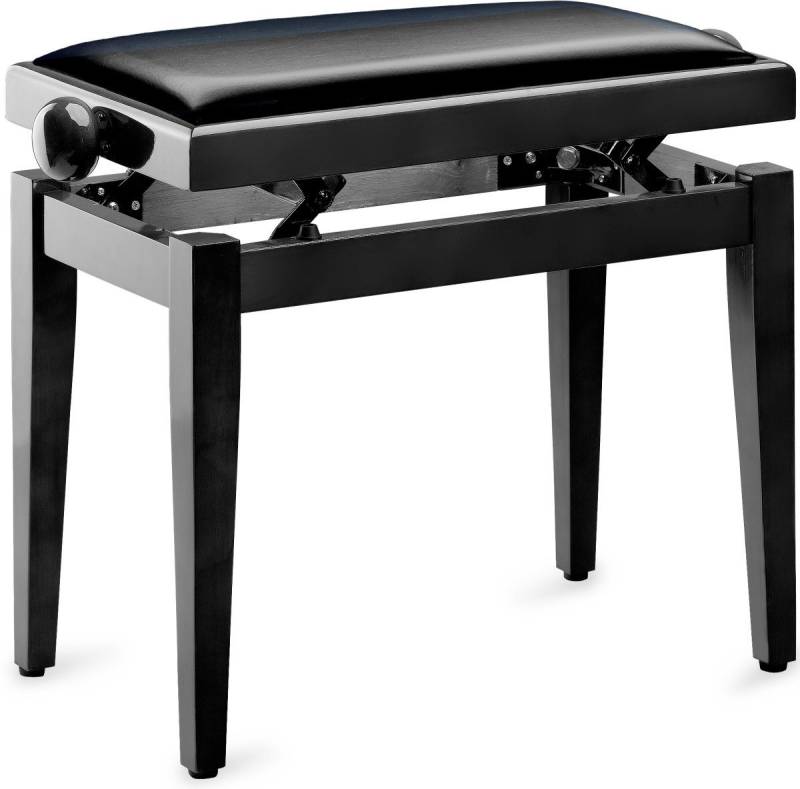 Stagg Klavierbank Klavierbank in Schwarz poliert mit schwarzem Kunstlederbezug von Stagg