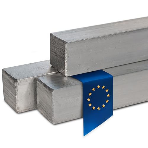 Stahl-Shop24 - Aluminium 4-Krant Profil - Vierkant Alu gepresst - Vierkantprofil Vierkantstab Quadrat Alu-Stab Werkstoff EN AW-6060 T66 AlMgSi0,5, Länge:1500 mm, Abmessung:10x10 mm von Stahl-Shop24