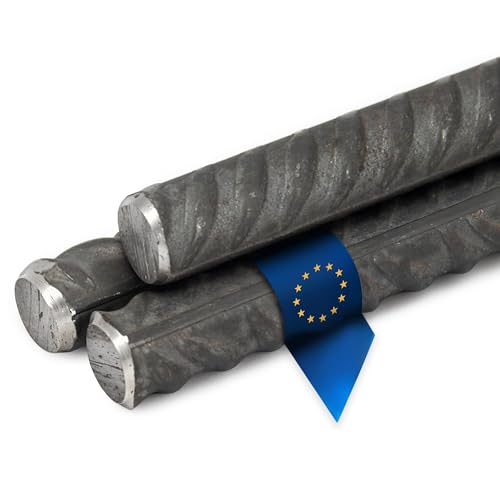 Stahl-Shop24 - Baustahl 500 mm Ø 16 mm - Betonstahl nach DIN 488 - Gerippter Bewehrungsstahl für Armierung - Moniereisen für Hausbau, Fundament & Estrich - Verzinkbar & hochfest Stahl-Shop24 - Baustahl 500 mm Ø 16 mm - Betonstahl nach DIN 488 - Gerippter Bewehrungsstahl für Armierung - Moniereisen für Hausbau, Fundament & Estrich - Verzinkbar & hochfest von Stahl-Shop24