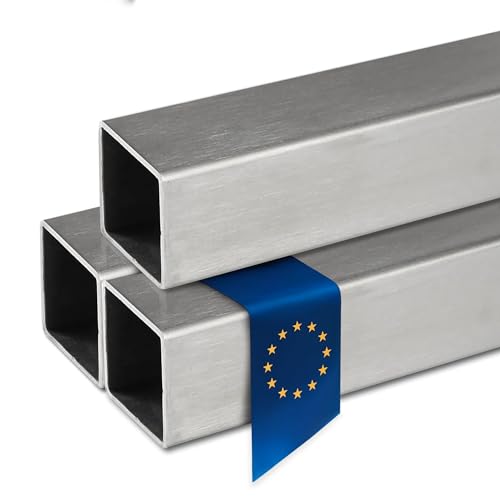 Stahl-Shop24 - Edelstahl Quadratrohr V2A Hohlprofil geschweißt Geschliffen Konstruktionsrohr Vierkantrohr für Konstruktionen Werkstoff 1.4301, Länge: 1000 mm, Abmessung: 70 x 70 x 2 mm von Stahl-Shop24