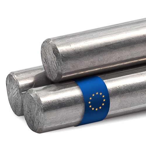 Stahl-Shop24 Edelstahl Rundstab V2A 1000 mm lang 22 mm Durchmesser für Bauprojekte Modellbau Maschinenbau Handwerk DIY Edelstahlstange Metallstab Bastelbedarf Konstruktion von Stahl-Shop24