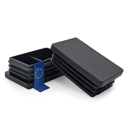 Stahl-Shop24 Rechteckrohr Stopfen 55x35 mm schwarz 1 Stück Kunststoff Lamellenstopfen Rohrstopfen Endkappen Abdeckkappen für Rechteckrohr Zaunpfosten Möbelbau von Stahl-Shop24