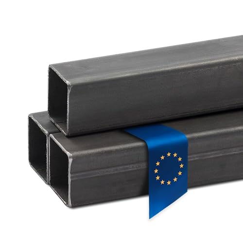 Stahl-Shop24 - Stahl Vierkantrohr Hohlprofil geschweißt Konstruktionsrohr Quadratrohr für Konstruktionen und Geländer Werkstoff S235JRH, Länge: 1500 mm, Abmessung: 60 x 60 x 3 mm von Stahl-Shop24